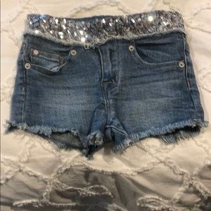 Hudson Jean shorts with sequins!